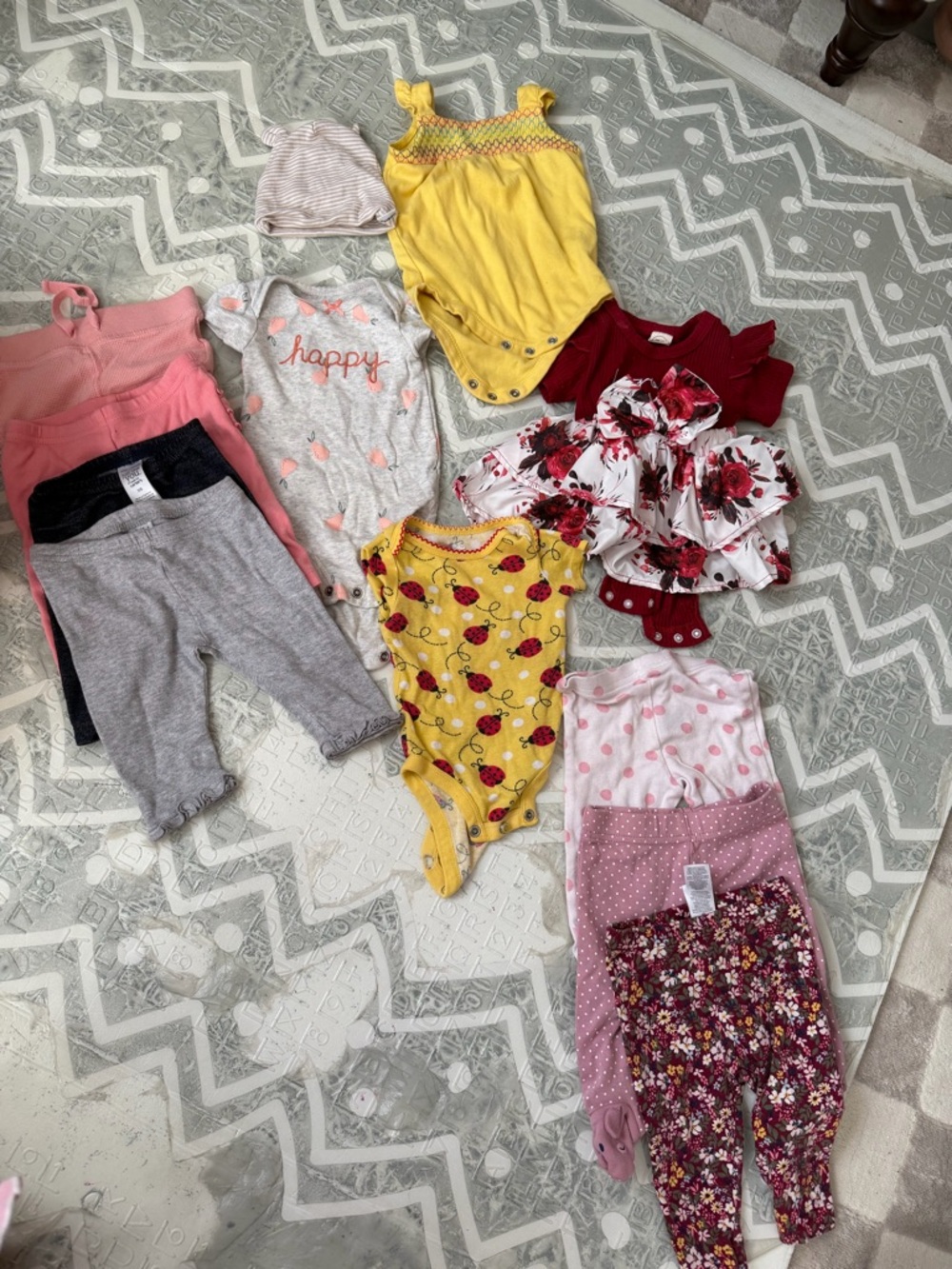 Carter's Baby Girl Mix & Match Set - Yellow, Pink, Red, Gray, Floral bundles